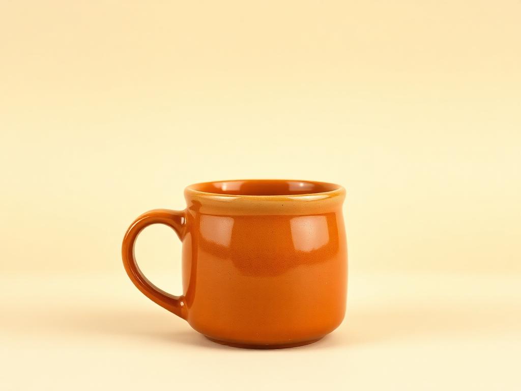Glazed ceramic desk mug